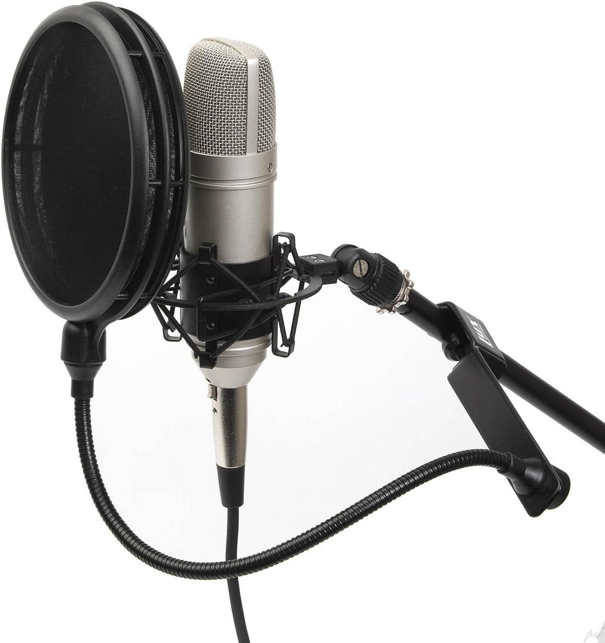 imageLyxPro MOP28 Dual Layer Microphone Pop Filter with Flexible Goozeneck for Superior Vocal Performance Pop Shield