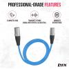imageLyxPro 250 Feet Shielded CAT6 Ethercon Cable  Professional Audio ampamp Lighting RJ45 Cable StudioGrade Sound Transmission Extreme Durability  BlueBlue