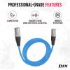 imageLyxPro 250 Feet Shielded CAT6 Ethercon Cable  Professional Audio ampamp Lighting RJ45 Cable StudioGrade Sound Transmission Extreme Durability  BlueBlue