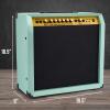 imageLyxPro 60 Watt Electric Guitar Amplifier  Combo Solid State Studio ampamp Stage Amp with 10 4Ohm Speaker Custom EQ Controls Drive Delay  PassiveActiveMic Inputs Aux In ampamp Headphone Jack NaturalGreen