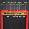 imageLyxPro 60 Watt Electric Guitar Amplifier  Combo Solid State Studio ampamp Stage Amp with 10 4Ohm Speaker Custom EQ Controls Drive Delay  PassiveActiveMic Inputs Aux In ampamp Headphone Jack NaturalRed