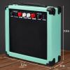 imageLyxPro 60 Watt Electric Guitar Amplifier  Combo Solid State Studio ampamp Stage Amp with 10 4Ohm Speaker Custom EQ Controls Drive Delay  PassiveActiveMic Inputs Aux In ampamp Headphone Jack NaturalGreen