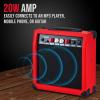 imageLyxPro 60 Watt Electric Guitar Amplifier  Combo Solid State Studio ampamp Stage Amp with 10 4Ohm Speaker Custom EQ Controls Drive Delay  PassiveActiveMic Inputs Aux In ampamp Headphone Jack NaturalRed
