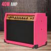 imageLyxPro 60 Watt Electric Guitar Amplifier  Combo Solid State Studio ampamp Stage Amp with 10 4Ohm Speaker Custom EQ Controls Drive Delay  PassiveActiveMic Inputs Aux In ampamp Headphone Jack NaturalPink