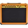 imageLyxPro 60 Watt Electric Guitar Amplifier  Combo Solid State Studio ampamp Stage Amp with 10 4Ohm Speaker Custom EQ Controls Drive Delay  PassiveActiveMic Inputs Aux In ampamp Headphone Jack NaturalMahogany