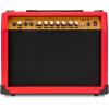 imageLyxPro 60 Watt Electric Guitar Amplifier  Combo Solid State Studio ampamp Stage Amp with 10 4Ohm Speaker Custom EQ Controls Drive Delay  PassiveActiveMic Inputs Aux In ampamp Headphone Jack NaturalRed