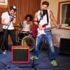 imageLyxPro 60 Watt Electric Guitar Amplifier  Combo Solid State Studio ampamp Stage Amp with 10 4Ohm Speaker Custom EQ Controls Drive Delay  PassiveActiveMic Inputs Aux In ampamp Headphone Jack NaturalRed