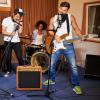imageLyxPro 60 Watt Electric Guitar Amplifier  Combo Solid State Studio ampamp Stage Amp with 10 4Ohm Speaker Custom EQ Controls Drive Delay  PassiveActiveMic Inputs Aux In ampamp Headphone Jack NaturalMahogany
