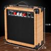 imageLyxPro 60 Watt Electric Guitar Amplifier  Combo Solid State Studio ampamp Stage Amp with 10 4Ohm Speaker Custom EQ Controls Drive Delay  PassiveActiveMic Inputs Aux In ampamp Headphone Jack NaturalNatural