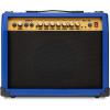 imageLyxPro 60 Watt Electric Guitar Amplifier  Combo Solid State Studio ampamp Stage Amp with 10 4Ohm Speaker Custom EQ Controls Drive Delay  PassiveActiveMic Inputs Aux In ampamp Headphone Jack NaturalBlue