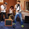 imageLyxPro 60 Watt Electric Guitar Amplifier  Combo Solid State Studio ampamp Stage Amp with 10 4Ohm Speaker Custom EQ Controls Drive Delay  PassiveActiveMic Inputs Aux In ampamp Headphone Jack NaturalSunburst