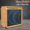 imageLyxPro 60 Watt Electric Guitar Amplifier  Combo Solid State Studio ampamp Stage Amp with 10 4Ohm Speaker Custom EQ Controls Drive Delay  PassiveActiveMic Inputs Aux In ampamp Headphone Jack NaturalNatural
