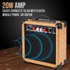 imageLyxPro 60 Watt Electric Guitar Amplifier  Combo Solid State Studio ampamp Stage Amp with 10 4Ohm Speaker Custom EQ Controls Drive Delay  PassiveActiveMic Inputs Aux In ampamp Headphone Jack NaturalNatural