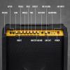 imageLyxPro 60 Watt Electric Guitar Amplifier  Combo Solid State Studio ampamp Stage Amp with 10 4Ohm Speaker Custom EQ Controls Drive Delay  PassiveActiveMic Inputs Aux In ampamp Headphone Jack NaturalBlack