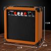 imageLyxPro 60 Watt Electric Guitar Amplifier  Combo Solid State Studio ampamp Stage Amp with 10 4Ohm Speaker Custom EQ Controls Drive Delay  PassiveActiveMic Inputs Aux In ampamp Headphone Jack NaturalMahogany