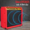 imageLyxPro 60 Watt Electric Guitar Amplifier  Combo Solid State Studio ampamp Stage Amp with 10 4Ohm Speaker Custom EQ Controls Drive Delay  PassiveActiveMic Inputs Aux In ampamp Headphone Jack NaturalRed