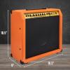 imageLyxPro 60 Watt Electric Guitar Amplifier  Combo Solid State Studio ampamp Stage Amp with 10 4Ohm Speaker Custom EQ Controls Drive Delay  PassiveActiveMic Inputs Aux In ampamp Headphone Jack NaturalSunburst