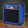 imageLyxPro 60 Watt Electric Guitar Amplifier  Combo Solid State Studio ampamp Stage Amp with 10 4Ohm Speaker Custom EQ Controls Drive Delay  PassiveActiveMic Inputs Aux In ampamp Headphone Jack NaturalBlue