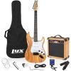 imageLyxPro 60 Watt Electric Guitar Amplifier  Combo Solid State Studio ampamp Stage Amp with 10 4Ohm Speaker Custom EQ Controls Drive Delay  PassiveActiveMic Inputs Aux In ampamp Headphone Jack NaturalNatural