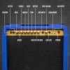 imageLyxPro 60 Watt Electric Guitar Amplifier  Combo Solid State Studio ampamp Stage Amp with 10 4Ohm Speaker Custom EQ Controls Drive Delay  PassiveActiveMic Inputs Aux In ampamp Headphone Jack NaturalBlue