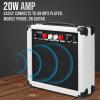 imageLyxPro 60 Watt Electric Guitar Amplifier  Combo Solid State Studio ampamp Stage Amp with 10 4Ohm Speaker Custom EQ Controls Drive Delay  PassiveActiveMic Inputs Aux In ampamp Headphone Jack NaturalWhite