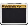 imageLyxPro 60 Watt Electric Guitar Amplifier  Combo Solid State Studio ampamp Stage Amp with 10 4Ohm Speaker Custom EQ Controls Drive Delay  PassiveActiveMic Inputs Aux In ampamp Headphone Jack NaturalWhite