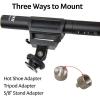 imageLyxPro CMG50 Condenser Shotgun Microphone Battery or Phantom Power for Professional Film Video DSLR Camera Camcorder Television TV