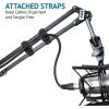 imageLyxPro DKR1 Microphone Arm Stand Mount Adjustable Mic Boom Stand Swivel Mount Suspension Scissor ampamp Clip  Desk Attachment and Clamp Supports Blue Yeti SnowballBlack