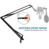 imageLyxPro DKR1 Microphone Arm Stand Mount Adjustable Mic Boom Stand Swivel Mount Suspension Scissor ampamp Clip  Desk Attachment and Clamp Supports Blue Yeti SnowballBlack