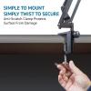 imageLyxPro DKR1 Microphone Arm Stand Mount Adjustable Mic Boom Stand Swivel Mount Suspension Scissor ampamp Clip  Desk Attachment and Clamp Supports Blue Yeti SnowballBlack