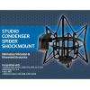 imageLyxPro MKS1B Condenser Spider Microphone Shockmount Anti Vibration and Isolation  BlackBlack