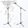 imageLyxPro Microphone Stand Boom Arm Tilting Rotating Floor Podium Stage or Studio Strong Durable And Foldable Height 385quot 66quot Extends Arm to 29 38quot Comes With 38quot and 58quot mount Adapter1 pack