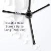 imageLyxPro Microphone Stand Boom Arm Tilting Rotating Floor Podium Stage or Studio Strong Durable And Foldable Height 385quot 66quot Extends Arm to 29 38quot Comes With 38quot and 58quot mount Adapter1 pack