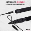 imageLyxPro Portable Mic Boom Pole Arm 5 Section Stretchable Padded Handheld Telescopic Aluminum Adjustable With Built In Internal XLR Cable Shotgun Zoom Microphones Fish Pole extends 24  925 MPL20With Internal Cable
