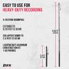 imageLyxPro Portable Mic Boom Pole Arm 5 Section Stretchable Padded Handheld Telescopic Aluminum Adjustable With Built In Internal XLR Cable Shotgun Zoom Microphones Fish Pole extends 24  925 MPL20With Internal Cable