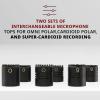 imageLyxPro SDPC2 Stereo Pair of Pencil Condenser Stick Instrument Microphone Set Interchangeable Omni Cardioid ampamp Super Cardioid Capsules Included Professional Audio Recording Acoustic ampamp Woodwind Sound