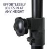 imageLyxPro SMT1 Professional Microphone Stand Heavy Duty 93 Studio Overhead Boom Stand 76 Extra Long Telescoping Arm Mount Foldable Tripod Legs ampamp Adjustable Counterweightwith Caster Wheels