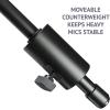 imageLyxPro SMT1 Professional Microphone Stand Heavy Duty 93 Studio Overhead Boom Stand 76 Extra Long Telescoping Arm Mount Foldable Tripod Legs ampamp Adjustable CounterweightStandard