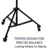 imageLyxPro SMT1 Professional Microphone Stand Heavy Duty 93 Studio Overhead Boom Stand 76 Extra Long Telescoping Arm Mount Foldable Tripod Legs ampamp Adjustable Counterweightwith Caster Wheels