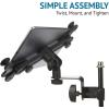 imageLyxPro TSM1 Microphone Music Stand Mount Holder for Tablet iPhone Ipad Smartphone and Android Adjustable 360 Degree Swivel Tilt Support Arms 3 to 115 Inch with Extra Detachable Clip1 pack