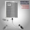 imageLyxPro VRI40 Portable Acoustic Isolation Instrument Shield Voice And Sound Absorbing Reflection Panel with Heavy Duty Gooseneck