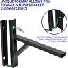 imageLyxPro Wall Mount Speaker Bracket for Professional Audio PA Speaker Holder Set of 2 Pair Heavy Duty Metal Supports 90 Lbs Weight Capacity Interchangeable Posts Black  LYXWSB15BBlack