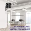 imageLyxPro Wall Mount Speaker Bracket for Professional Audio PA Speaker Holder Set of 2 Pair Heavy Duty Metal Supports 90 Lbs Weight Capacity Interchangeable Posts Black  LYXWSB15BBlack