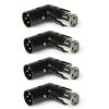 imageLyxPro XLR Angle Adapter Dual Male and Female can be positioned to 4 Different Angles Right Left and 90 Degree Great for Mixers That Interfere with Other Applications4 Pack