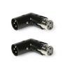 imageLyxPro XLR Angle Adapter Dual Male and Female can be positioned to 4 Different Angles Right Left and 90 Degree Great for Mixers That Interfere with Other Applicationsef of 2 pk
