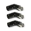 imageLyxPro XLR Angle Adapter Dual Male and Female can be positioned to 4 Different Angles Right Left and 90 Degree Great for Mixers That Interfere with Other Applications3 Pack
