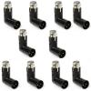 imageLyxPro XLR Angle Adapter Dual Male and Female can be positioned to 4 Different Angles Right Left and 90 Degree Great for Mixers That Interfere with Other Applications10 pack