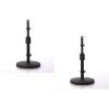 imageLyxPro Desktop Microphone Stand  9quot14quot Adjustable Height Desk Mic Holder  Weighted Cast Iron Base  38quot58quot Adapter Screw  Table Top with NonSlip Rubber FeetDesk Stand 2 Pack