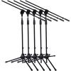 imageLyxPro Microphone Stand Boom Arm Tilting Rotating Floor Podium Stage or Studio Strong Durable And Foldable Height 385quot 66quot Extends Arm to 29 38quot Comes With 38quot and 58quot mount Adapter5 Pack