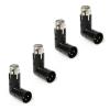 imageLyxPro XLR Angle Adapter Dual Male and Female can be positioned to 4 Different Angles Right Left and 90 Degree Great for Mixers That Interfere with Other Applications4 Pack